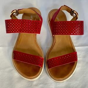 Bosi  Strap perforated leather sandals